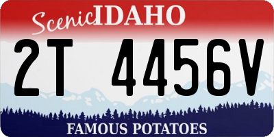 ID license plate 2T4456V