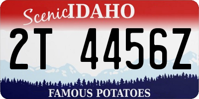 ID license plate 2T4456Z