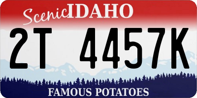ID license plate 2T4457K