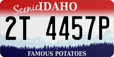 ID license plate 2T4457P