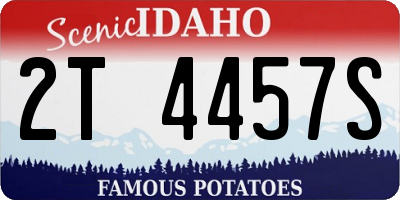 ID license plate 2T4457S
