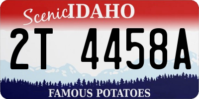 ID license plate 2T4458A