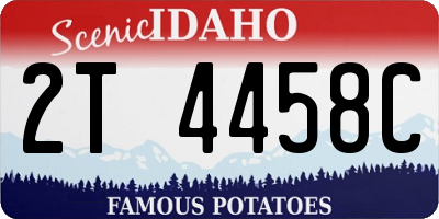 ID license plate 2T4458C
