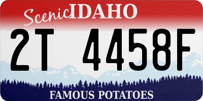 ID license plate 2T4458F