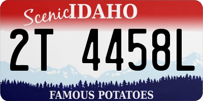 ID license plate 2T4458L