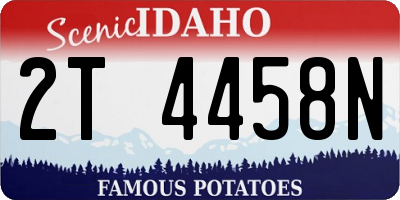 ID license plate 2T4458N