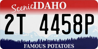 ID license plate 2T4458P