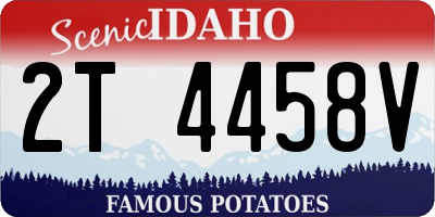 ID license plate 2T4458V