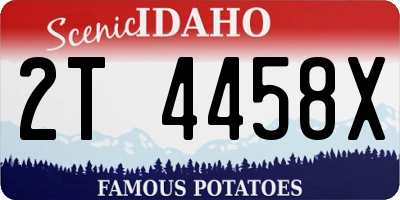 ID license plate 2T4458X