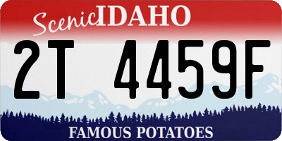 ID license plate 2T4459F