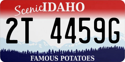 ID license plate 2T4459G