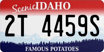 ID license plate 2T4459S