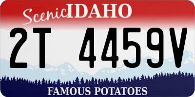 ID license plate 2T4459V