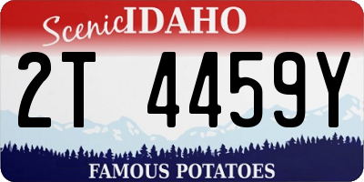 ID license plate 2T4459Y