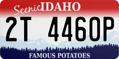 ID license plate 2T4460P