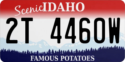 ID license plate 2T4460W