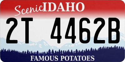 ID license plate 2T4462B