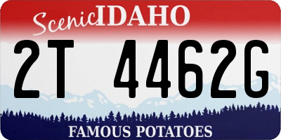 ID license plate 2T4462G