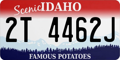 ID license plate 2T4462J
