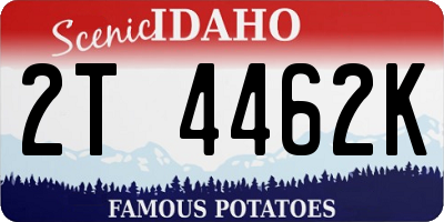 ID license plate 2T4462K