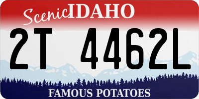 ID license plate 2T4462L