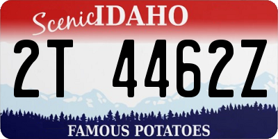 ID license plate 2T4462Z