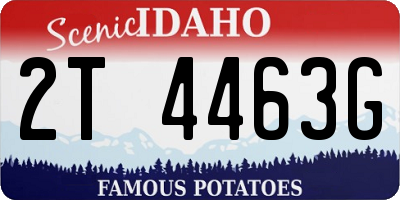 ID license plate 2T4463G