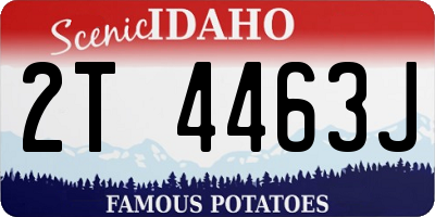 ID license plate 2T4463J