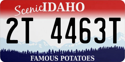 ID license plate 2T4463T