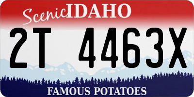 ID license plate 2T4463X