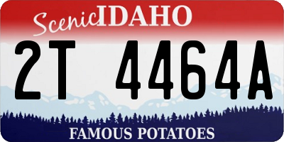 ID license plate 2T4464A