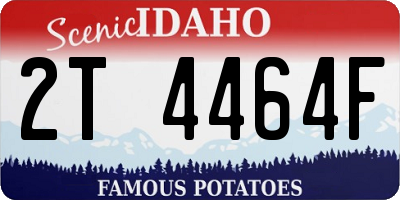 ID license plate 2T4464F