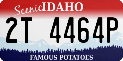ID license plate 2T4464P