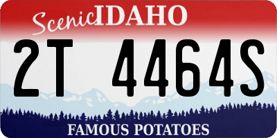 ID license plate 2T4464S