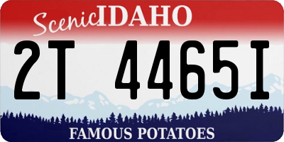 ID license plate 2T4465I