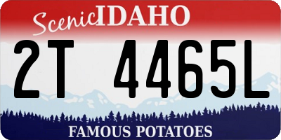 ID license plate 2T4465L