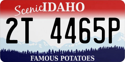 ID license plate 2T4465P