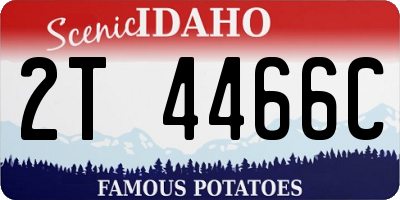 ID license plate 2T4466C