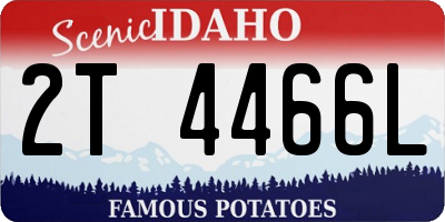 ID license plate 2T4466L