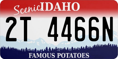 ID license plate 2T4466N