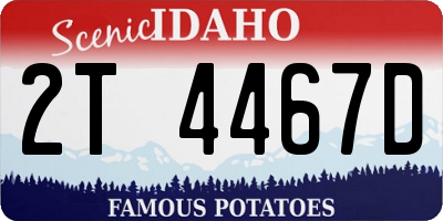 ID license plate 2T4467D