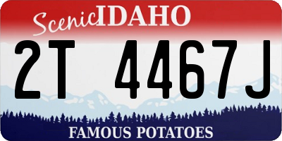 ID license plate 2T4467J