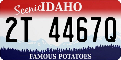 ID license plate 2T4467Q