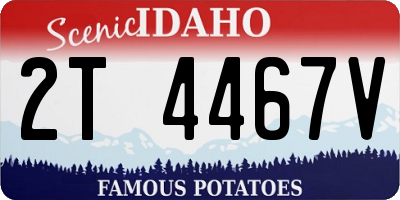 ID license plate 2T4467V