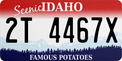 ID license plate 2T4467X