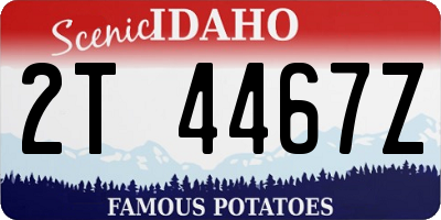 ID license plate 2T4467Z