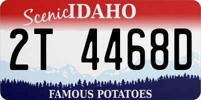 ID license plate 2T4468D