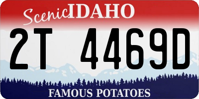 ID license plate 2T4469D