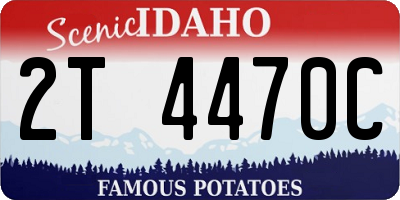 ID license plate 2T4470C