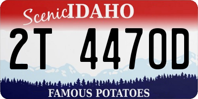 ID license plate 2T4470D